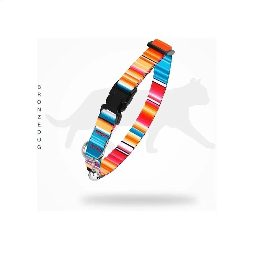 COPY - Tribal Breakaway Cat Collar with Bell 2 PCS Aztec Pattern Safety Collars